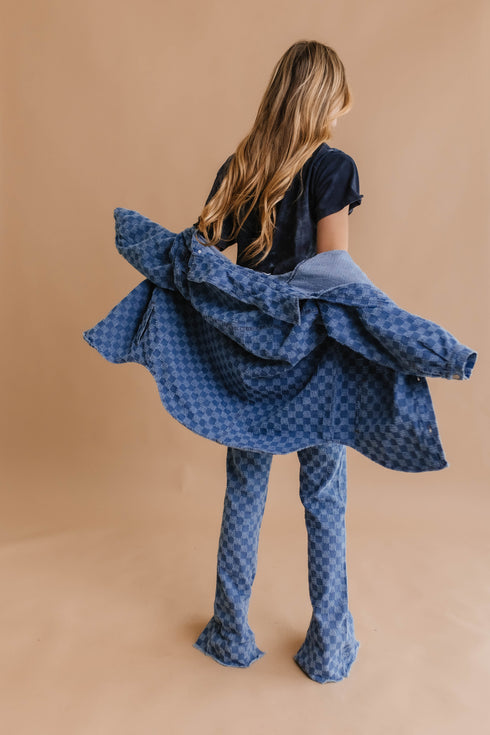 Checked Out Denim Jacket